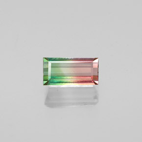 0.56 ct Multicolor Tourmaline Gemstone, Tourmaline Gem in Baguette Facet Shape for Sale.