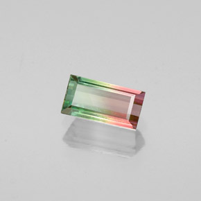 0.56 ct Multicolor Tourmaline Stone, Natural Tourmaline in Baguette Facet Shape for Sale