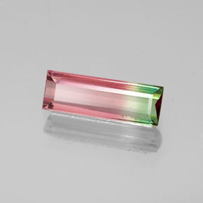 0.87 ct Multicolor Tourmaline Stone, Natural Tourmaline in Baguette Facet Shape for Sale