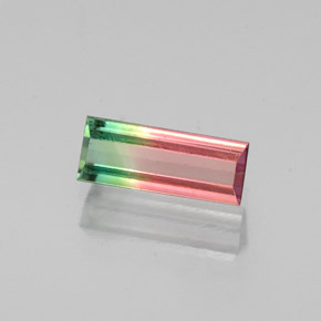 0.68 ct Multicolor Tourmaline Stone, Natural Tourmaline in Baguette Facet Shape for Sale