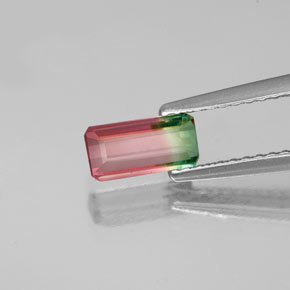 0.65 ct Multicolor Tourmaline Gemstone, Tourmaline Gem in Octagon Facet Shape for Sale.