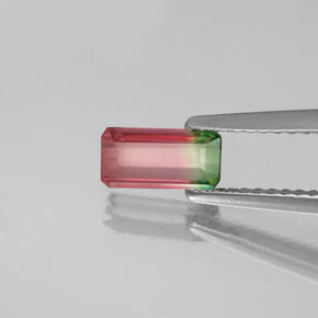 0.65 ct Multicolor Tourmaline Stone, Natural Tourmaline in Octagon Facet Shape for Sale