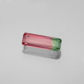 0.64 ct Bi-color Tourmaline Gemstone, Tourmaline Gem in Octagon Facet Shape for Sale.
