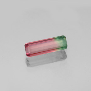 0.64 ct Bi-color Tourmaline Stone, Natural Tourmaline in Octagon Facet Shape for Sale