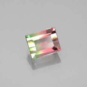 0.69 ct Multicolor Tourmaline Stone, Natural Tourmaline in Baguette Facet Shape for Sale