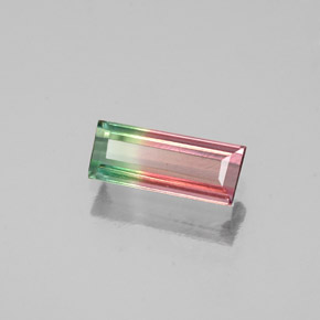 0.39 ct Multicolor Tourmaline Stone, Natural Tourmaline in Baguette Facet Shape for Sale
