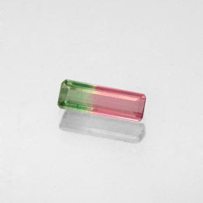 0.49 ct Bi-color Tourmaline Gemstone, Tourmaline Gem in Octagon Facet Shape for Sale.