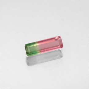 0.49 ct Bi-color Tourmaline Stone, Natural Tourmaline in Octagon Facet Shape for Sale