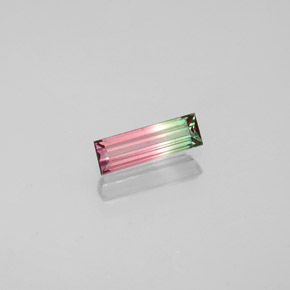 0.32 ct Multicolor Tourmaline Gemstone, Tourmaline Gem in Baguette Facet Shape for Sale.