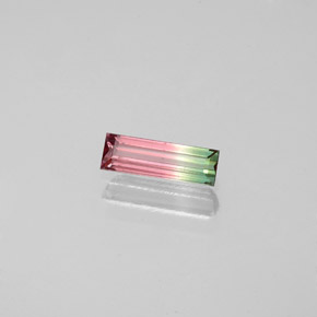 0.32 ct Multicolor Tourmaline Stone, Natural Tourmaline in Baguette Facet Shape for Sale