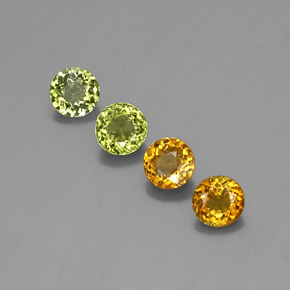 1.84 ct Green Tourmaline Gemstone, Tourmaline Gem in Round Facet Shape for Sale.