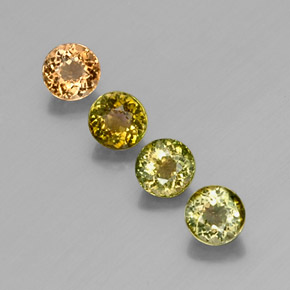 1.79 ct Green Tourmaline Gemstone, Tourmaline Gem in Round Facet Shape for Sale.