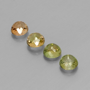 Tourmaline Gemstone in 4.5 mm Size for Sale, Tourmaline Stone in Multi Green Color