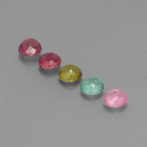Tourmaline Gemstone in 4.5 mm Size for Sale, Tourmaline Stone in Multicolor Color