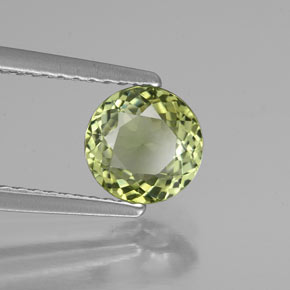 1.02 ct Green Tourmaline Stone, Natural Tourmaline in Round Facet Shape for Sale