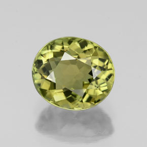 1.76 ct Green Tourmaline Gemstone, Tourmaline Gem in Oval Facet Shape for Sale.