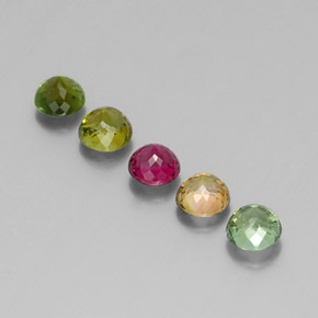 Tourmaline Gemstone in 4.3 mm Size for Sale, Tourmaline Stone in Multicolor Color