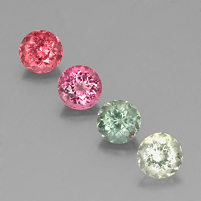 2.72 ct Multicolor Tourmaline Gemstone, Tourmaline Gem in Round Facet Shape for Sale.