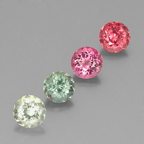 2.72 ct Multicolor Tourmaline Stone, Natural Tourmaline in Round Facet Shape for Sale