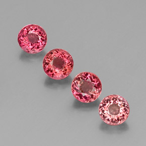 1.84 ct Pink Tourmaline Gemstone, Tourmaline Gem in Round Facet Shape for Sale.