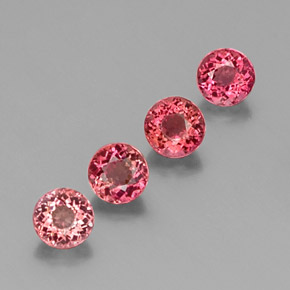 1.84 ct Pink Tourmaline Stone, Natural Tourmaline in Round Facet Shape for Sale