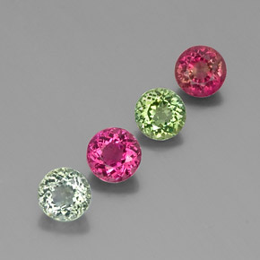 2.28 ct Multicolor Tourmaline Stone, Natural Tourmaline in Round Facet Shape for Sale