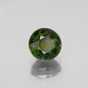 1.05 ct Green Tourmaline Stone, Natural Tourmaline in Round Facet Shape for Sale