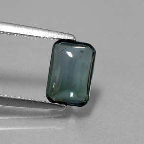 1.37 ct Gray Tourmaline Gemstone, Tourmaline Gem in Octagon Cabochon Shape for Sale.