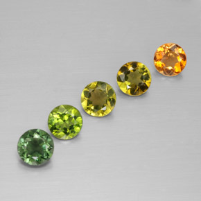 1.78 ct Multicolor Tourmaline Gemstone, Tourmaline Gem in Round Facet Shape for Sale.