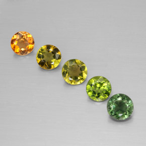 1.78 ct Multicolor Tourmaline Stone, Natural Tourmaline in Round Facet Shape for Sale