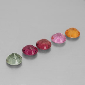 Tourmaline Gemstone in 4.5 mm Size for Sale, Tourmaline Stone in Multicolor Color