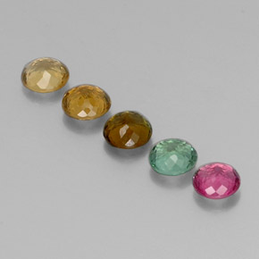 Tourmaline Gemstone in 4.7 mm Size for Sale, Tourmaline Stone in Multicolor Color