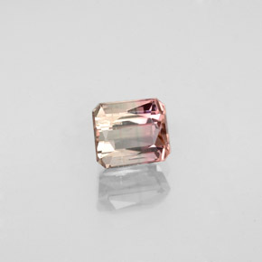 0.73 ct Bi-color Tourmaline Stone, Natural Tourmaline in Octagon / Scissor Cut Shape for Sale