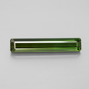 3.12 ct Green Tourmaline Gemstone, Tourmaline Gem in Octagon Facet Shape for Sale.