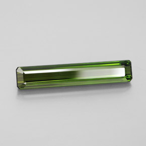 3.12 ct Green Tourmaline Stone, Natural Tourmaline in Octagon Facet Shape for Sale