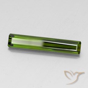 3.28 ct Green Tourmaline Stone, Natural Tourmaline in Octagon Facet Shape for Sale