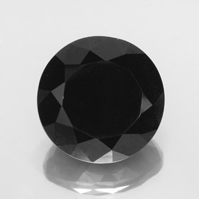 36.83 ct Black Tourmaline Gemstone, Tourmaline Gem in Round Facet Shape for Sale.