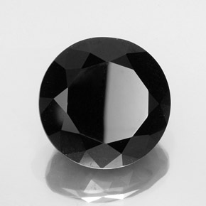 36.83 ct Black Tourmaline Stone, Natural Tourmaline in Round Facet Shape for Sale