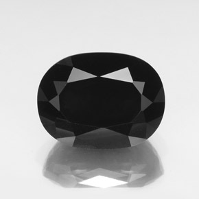 36.01 ct Black Tourmaline Gemstone, Tourmaline Gem in Oval Facet Shape for Sale.