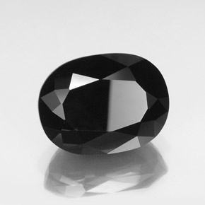 36.01 ct Black Tourmaline Stone, Natural Tourmaline in Oval Facet Shape for Sale
