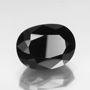 32.33 ct Black Tourmaline Stone, Natural Tourmaline in Oval Facet Shape for Sale