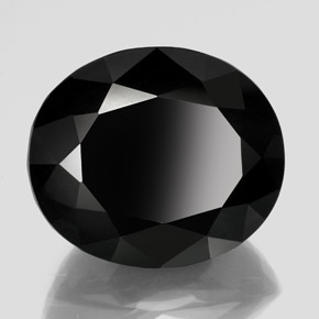88.82 ct Black Tourmaline Stone, Natural Tourmaline in Oval Facet Shape for Sale