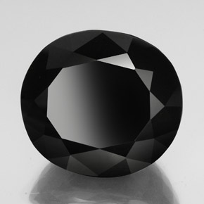 61.64 ct Black Tourmaline Stone, Natural Tourmaline in Oval Facet Shape for Sale
