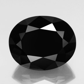 49.27 ct Black Tourmaline Gemstone, Tourmaline Gem in Oval Facet Shape for Sale.