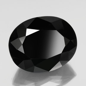 49.27 ct Black Tourmaline Stone, Natural Tourmaline in Oval Facet Shape for Sale