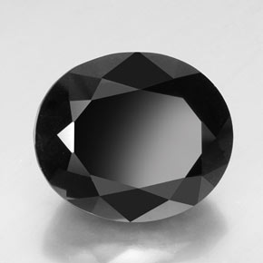 74.70 ct Black Tourmaline Stone, Natural Tourmaline in Oval Facet Shape for Sale