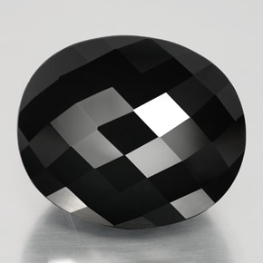 Nero Tormalina Gem - 28.5ct Ovale checkerboard (ID: 348075)