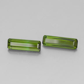 1.55 ct Green Tourmaline Stone, Natural Tourmaline in Octagon Facet Shape for Sale