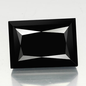 39.02 ct Black Tourmaline Gemstone, Tourmaline Gem in Baguette / Scissor Cut Shape for Sale.