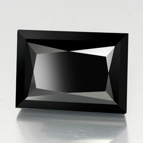 39.02 ct Black Tourmaline Stone, Natural Tourmaline in Baguette / Scissor Cut Shape for Sale